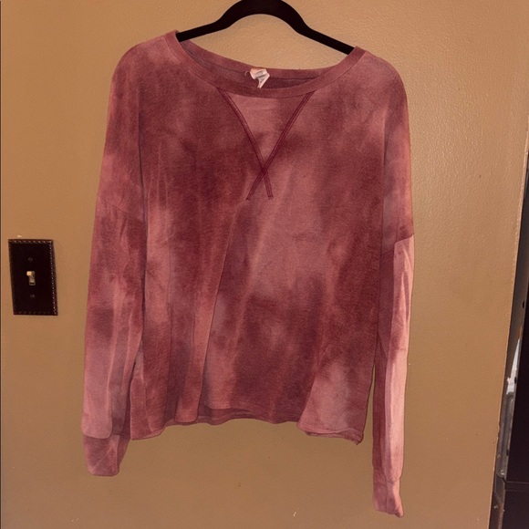 7th Ray Tops - 7th Ray Maroon Tie-Dye Sweatshirt